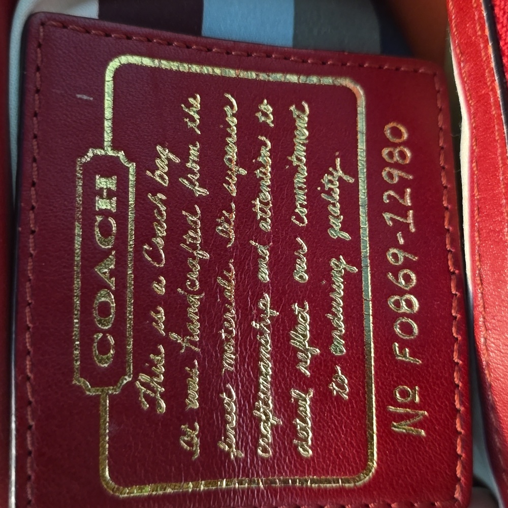 Coach Hamptons RARE Ex Lrg Bag with Anniversary Lining Creed Breifcase 12980 - Picture 4 of 16